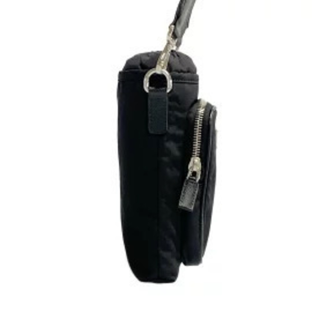 Prada Re Smartphone Case Shoulder Bag Detachable Strap Black Leather